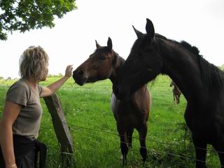 Jana findet die Pferde ganz lustig