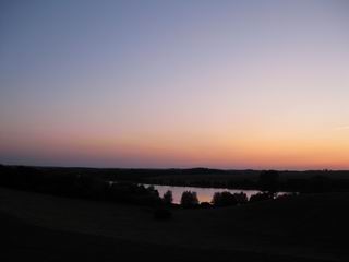 der Gramelower See im Sonnenuntergang